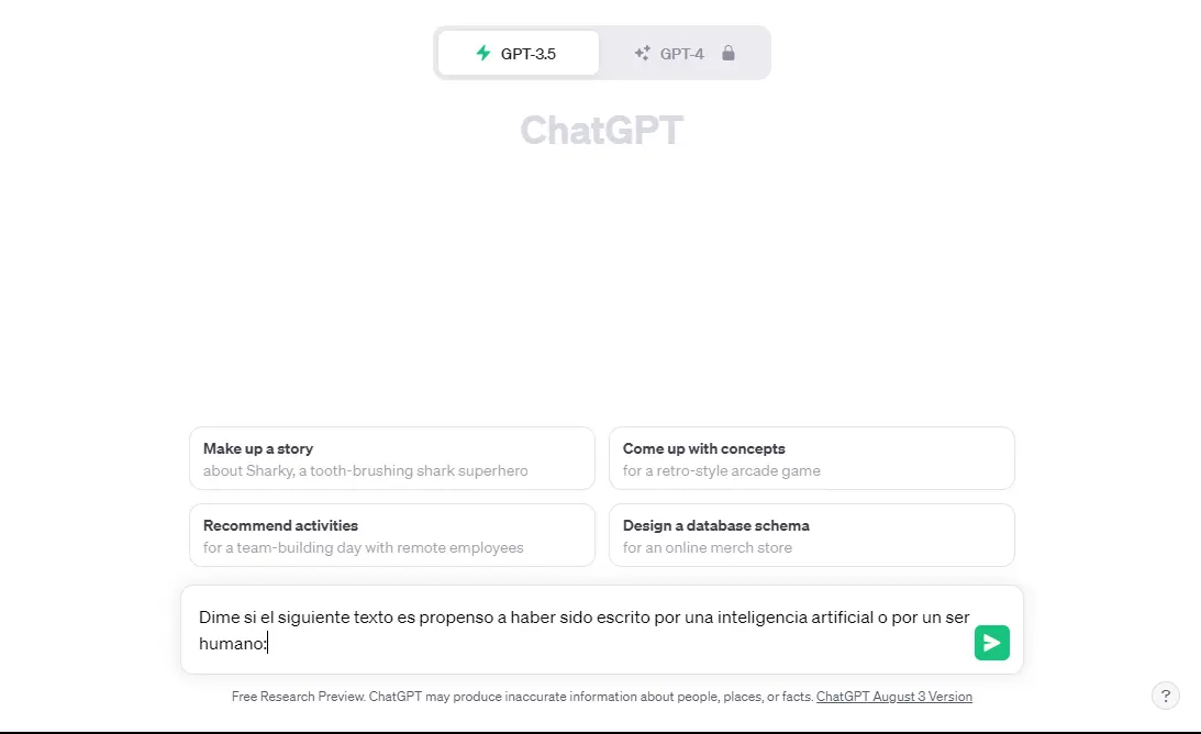 Image of the ChatGPT page