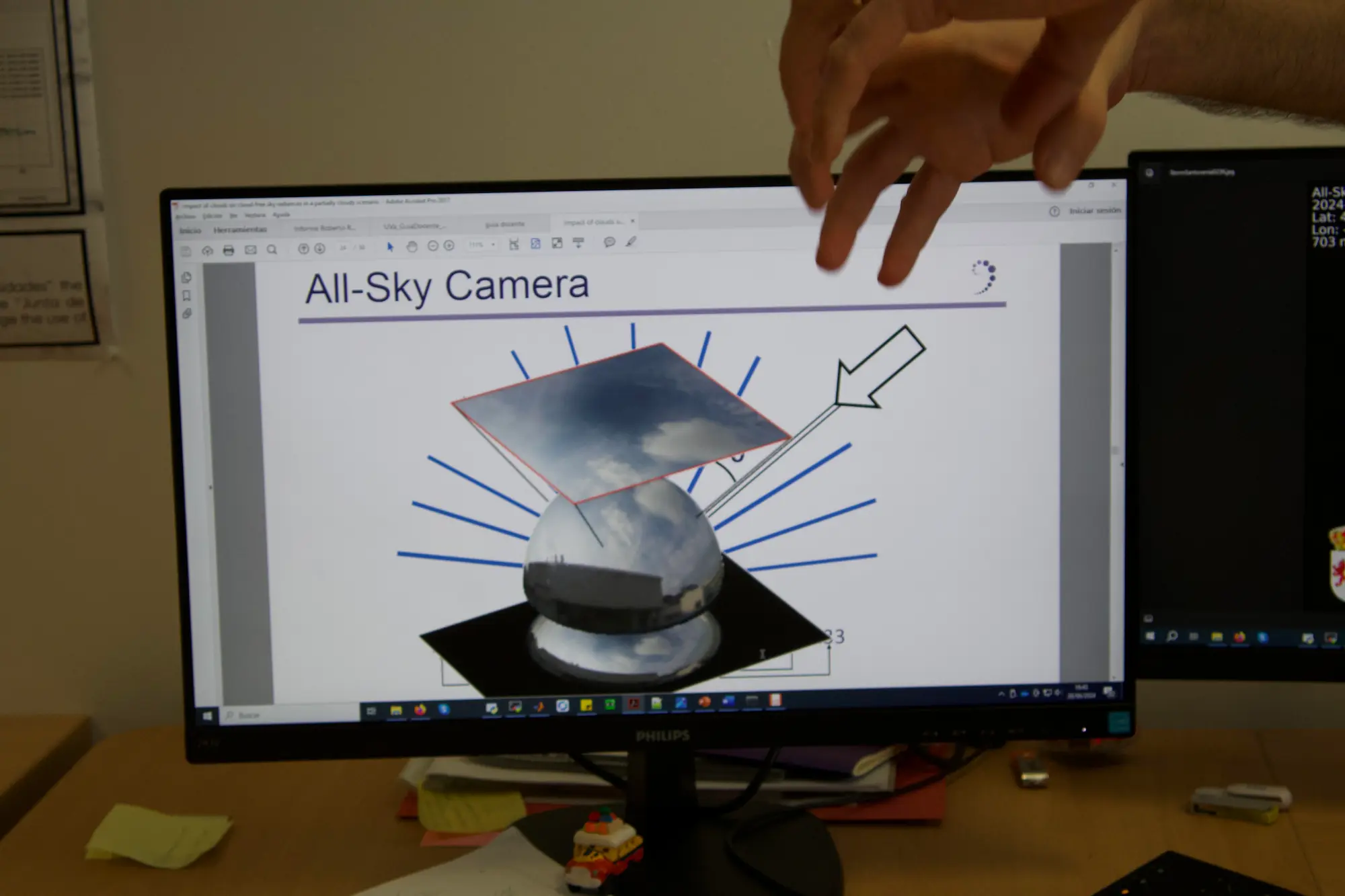 Close-up of a sky camera.