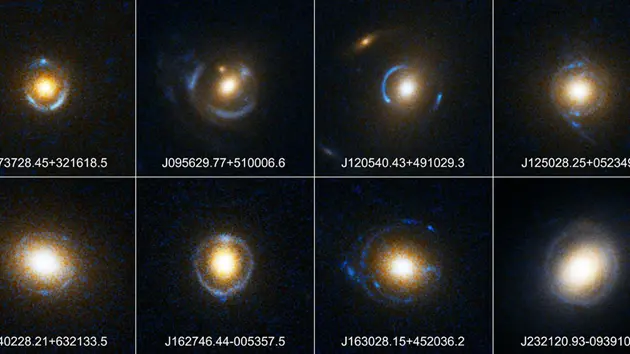 Some examples of incomplete Einstein Rings