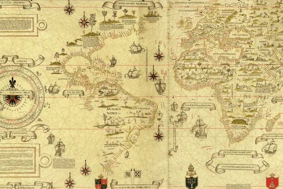 Photograph of the Diego Rivero map.
