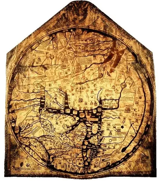 Photograph of the Hereford Mappa Mundi.