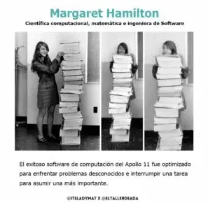 Image stating that Margaret Hamilton was a computer scientist, mathematician, and software engineer.