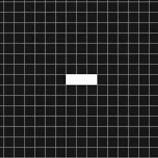 Game of Life automaton. Formed by 3 vertically aligned cells that alternate into a horizontal row of 3 cells.